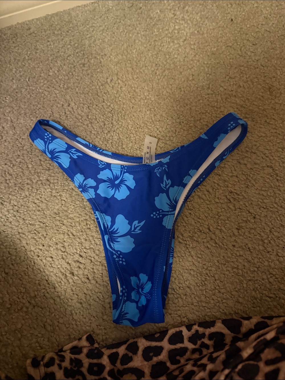 Blue Floral Bikini Bottom - Women's Swim